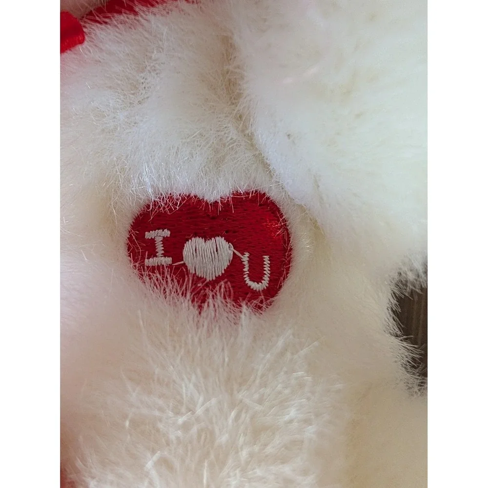 Ty Amore White Bear Red‎ Ribbon I Heart U Plush Collectible Love Valentine's Toy
